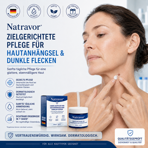 🔥 2. ARTIKEL 50 % RABATT! 🔥 Natravor® 7-Tage-Pflegecreme für Hautanhängsel & Hautflecken (𝐒𝐜𝐡𝐦𝐞𝐫𝐳𝐟𝐫𝐞𝐢𝐞 𝐅𝐨𝐫𝐦𝐞𝐥 – 𝐨𝐡𝐧𝐞 𝐍𝐚𝐫𝐛𝐞𝐧)